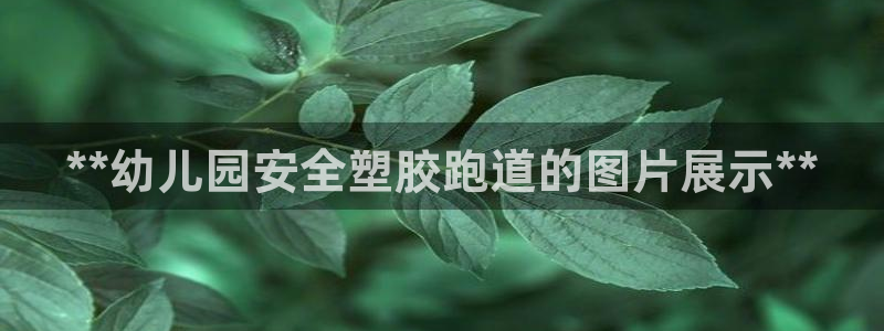 红足1世足球比分网址：**幼儿园安全塑胶跑道的图片展示**